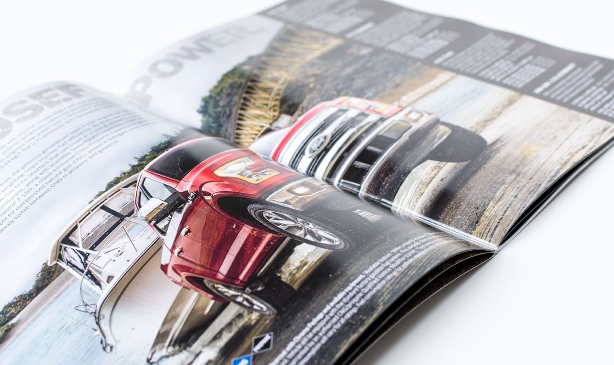 f-150 interior printed pages of brochure
